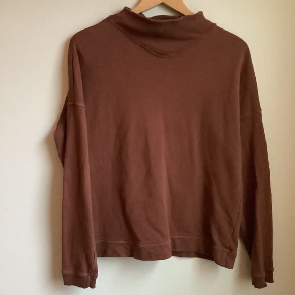 MATE the Label Sydney mock neck red Brown Sweatshirt pullover - Picture 2 of 8